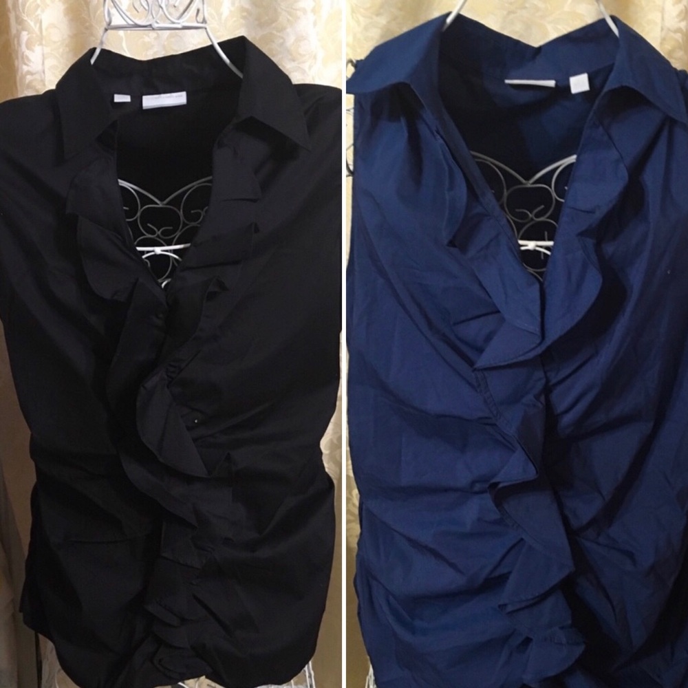 XL lot of shirts (2) no sleeves.